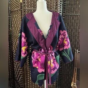 Very Vollbracht Quilted Kimono Jacket L XL 1X